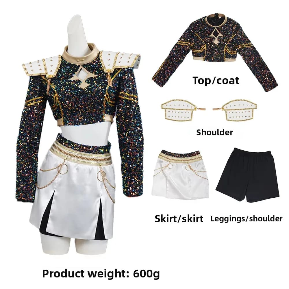 Costume d'anime Rumi Zoey Mira de chasseurs de démons Kpop pour enfants et filles, tenue de jeu de rôle, costume de carnaval d'Halloween, M030