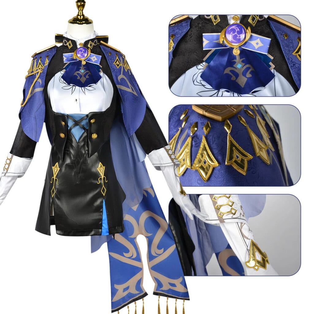 Anime Clothing Game Cosplay Costume Sexy Girl Clorinde Cosplay Costumes Set Halloween Party Outfit For Woman