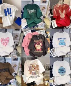 Balle de 50 pièces de la Collection "Graphic Tee" – T-shirts Oversize aux Imprimés Ludiques et Urbains