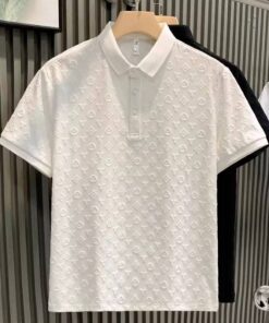 Alternative view of Polo "Dandy" en Jacquard Texturé – Coupe Ajustée et Élégance Géométrique