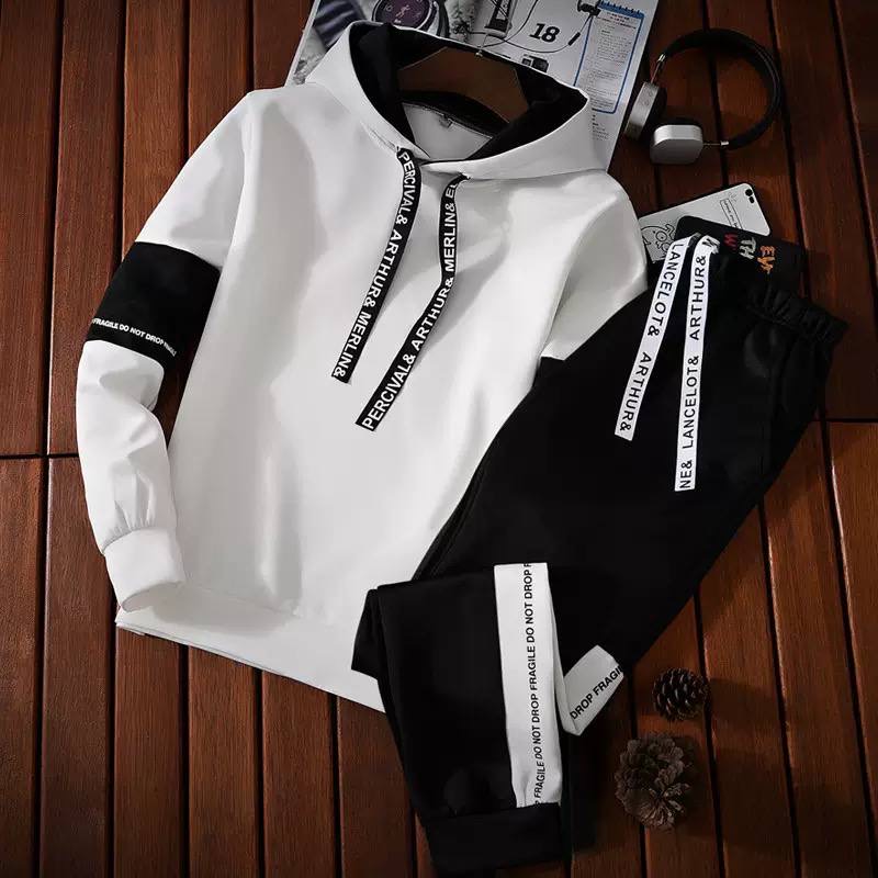 Ensemble de Survêtement "Urban Dynamic" – Hoodie et Pantalon avec Bandes Contrastées – Image 3