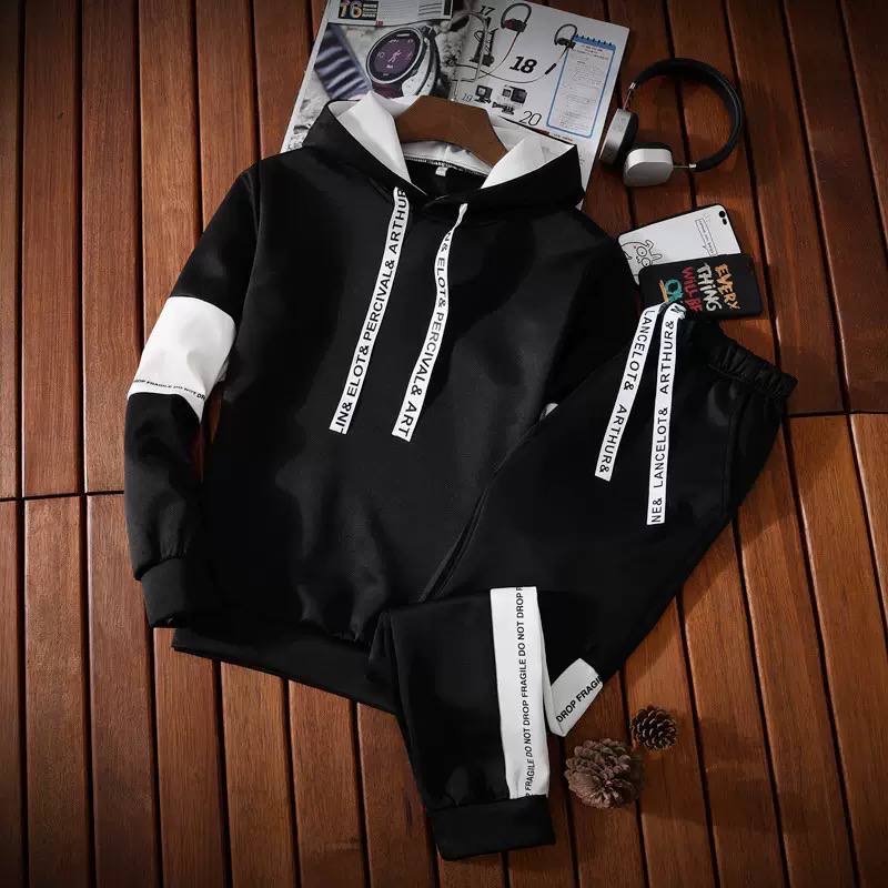Ensemble de Survêtement "Urban Dynamic" – Hoodie et Pantalon avec Bandes Contrastées – Image 2