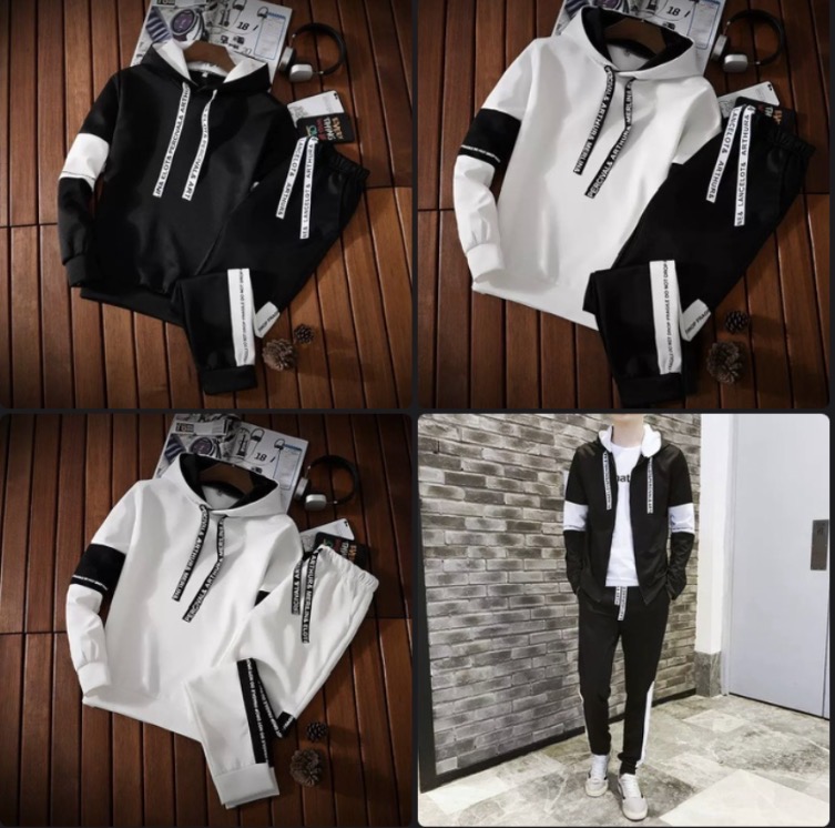 Ensemble de Survêtement "Urban Dynamic" – Hoodie et Pantalon avec Bandes Contrastées