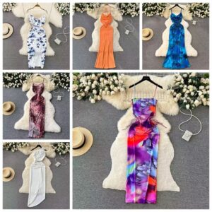 1 Balle de 100 pièces SHEIN Robe décontractée en dentelle et denim pour femmes Sheines Bail Sshein, styles mixtes en gros, inventaire de vêtements Shshaples