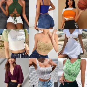 1 Balle de 100 pièces SHEIN Robe décontractée en dentelle et denim pour femmes Sheines Bail Sshein, styles mixtes en gros, inventaire de vêtements Shshaples