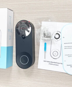 Sonnette vidéo sans fil 1080P HD étanche IP65, nouvelle génération 2025, avec vision nocturne, télécommande, détection de mouvement, application Tuya Smart Life, portée 3m