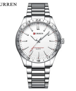 Nouvelle Montre Homme Curren Lumineuse à Quartz, Étanche, Sportive en Acier Inoxydable