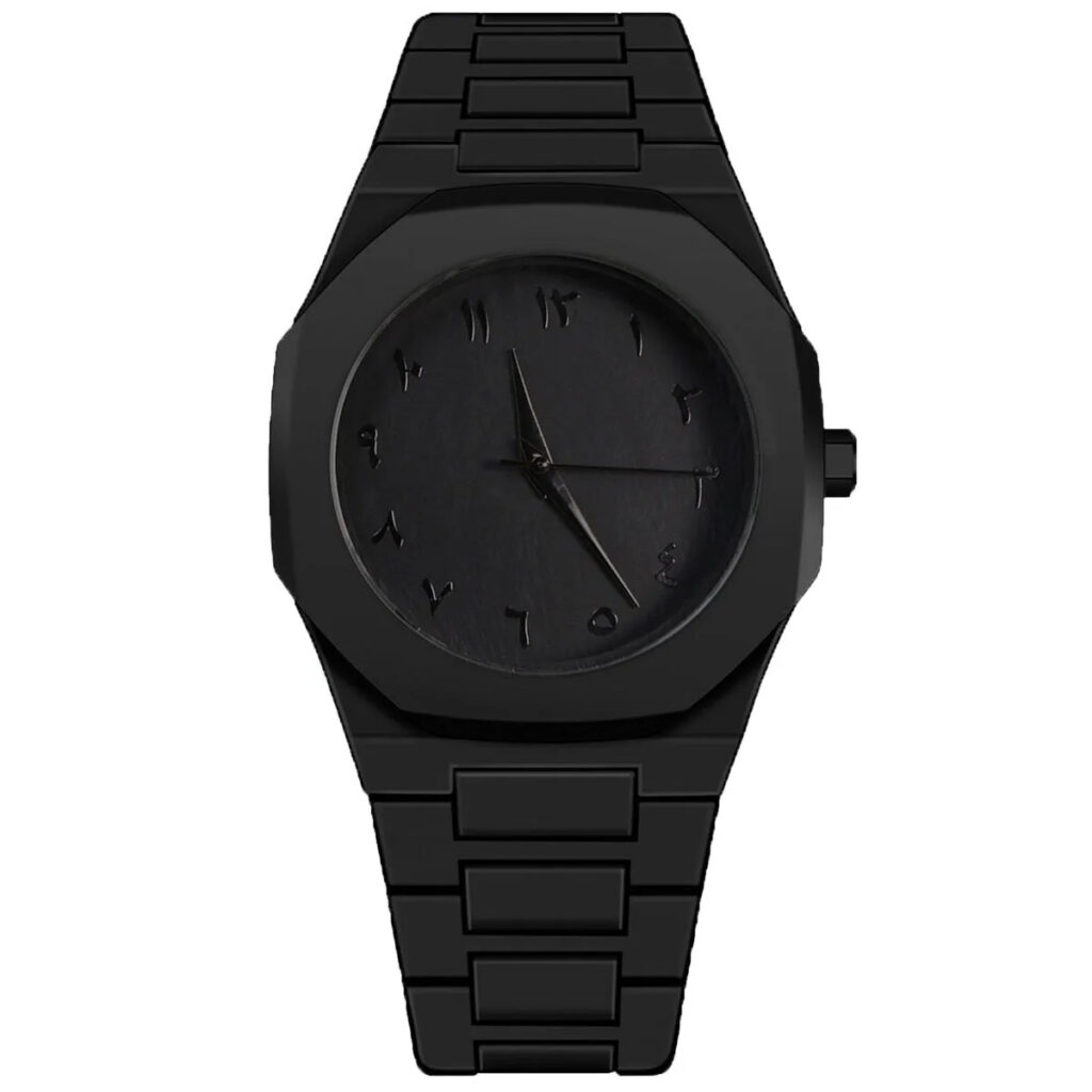 Montre de luxe noire pour homme 2025, montre religieuse islamique avec heures de prière Azan, montre étanche pour femme