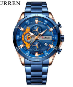 CURREN 8402 Montre-bracelet pour homme curren homme montre Reloj Montre chronographe étanche pour homme Montre à quartz sport en acier de luxe pour homme