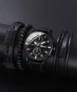 Montre Homme Quartz la Plus Facile à Assortir Tendance Vente Chaude en Commerce Extérieur Transfrontalier Ventes Directes Usine Montre d'Affaires à Deux Compteurs