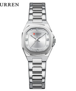 Curren 9104 Femme Montre-bracelet de luxe à quartz en acier inoxydable pour femme 30M résistant à l'eau Montres décontractées pour femme