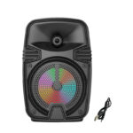 ABS-1310 Enceinte LED Portable et Rechargeable avec Radio FM USB, Woofer de 3 Pouces, Confort de Voyage, Véritable Sans Fil