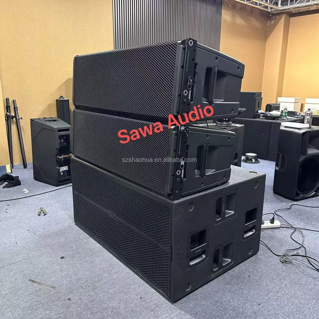 HDL 50A 4K Double Haut-Parleur Line Array Actif 3 Voies 12 Pouces 8000W Puissant Système de Son Amplifié Audio Professionnel pour Extérieur