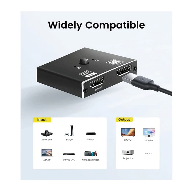 Commutateur HDMI bidirectionnel pour accessoires radio et TV