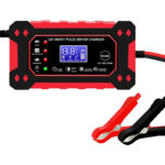 Chargeur de Batterie 12V 6A Plomb-Acide Haute Qualité Rouge, Réparation d'Impulsion Intelligent, Vente en Gros