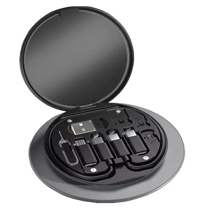 Kit de Câbles de Données USB-C Multiport et Multifonction 6-en-1 Focuses, Kit de Câbles de Charge Rapide 60W pour Téléphone et Adaptateur pour iPhone