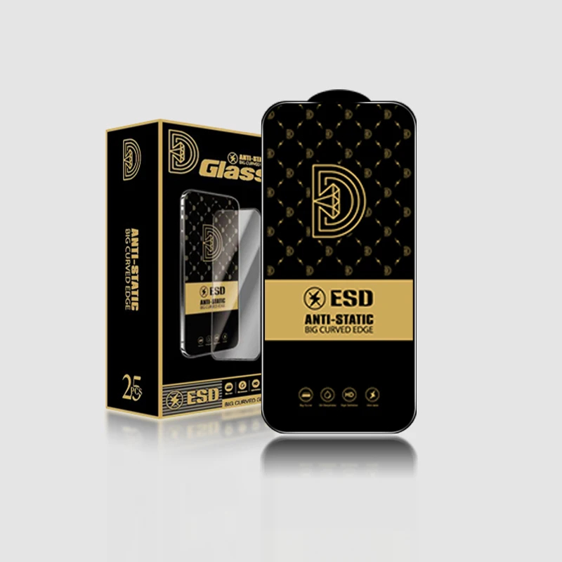 Protection d'écran en verre trempé HD 2.5D antistatique, anti-rayures et anti-poussière pour iPhone 16, 12, 13, 14, 15 et Samsung – Vente en gros usine