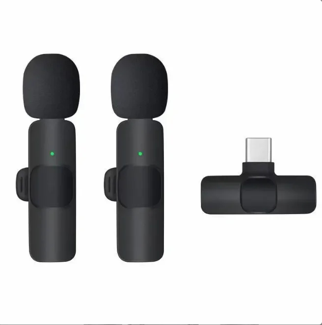 Micro Cravate Sans Fil K9 Portable pour Enregistrement Audio Vidéo, Mini Micro pour iPhone Android, Diffusion en Direct, Gaming et Téléphone