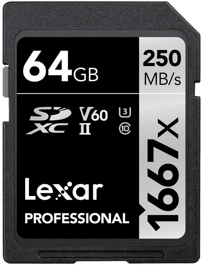 Carte mémoire Lexar 1667 X Pro haute vitesse 250 Mo/s V 60 256 Go UHS II SD Carte mémoire 4K HD Carte mémoire SD Caméra vidéo