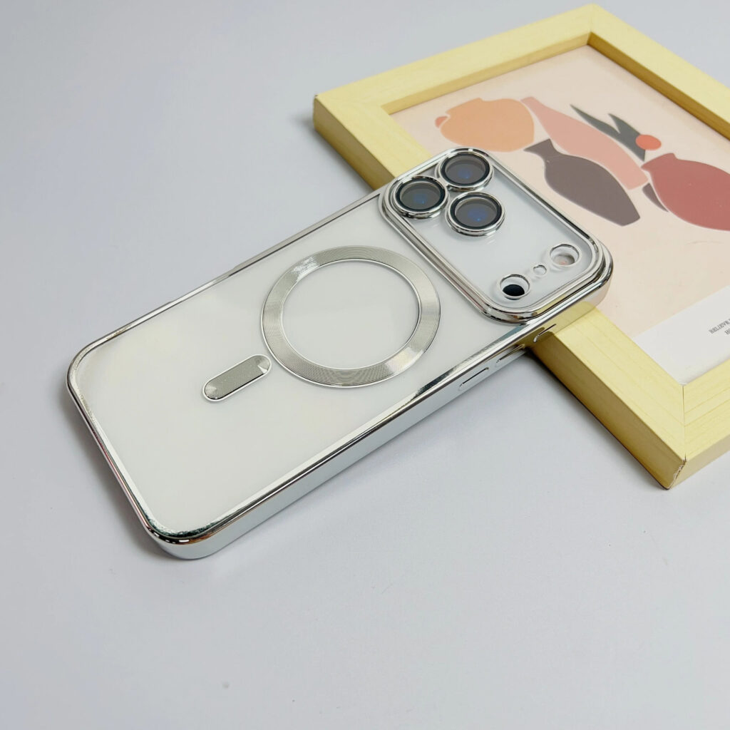 Coque de téléphone magnétique en gros d'usine avec film d'objectif coque mobile transparente en TPU souple électrolytique pour IPhone 17 Pro Max