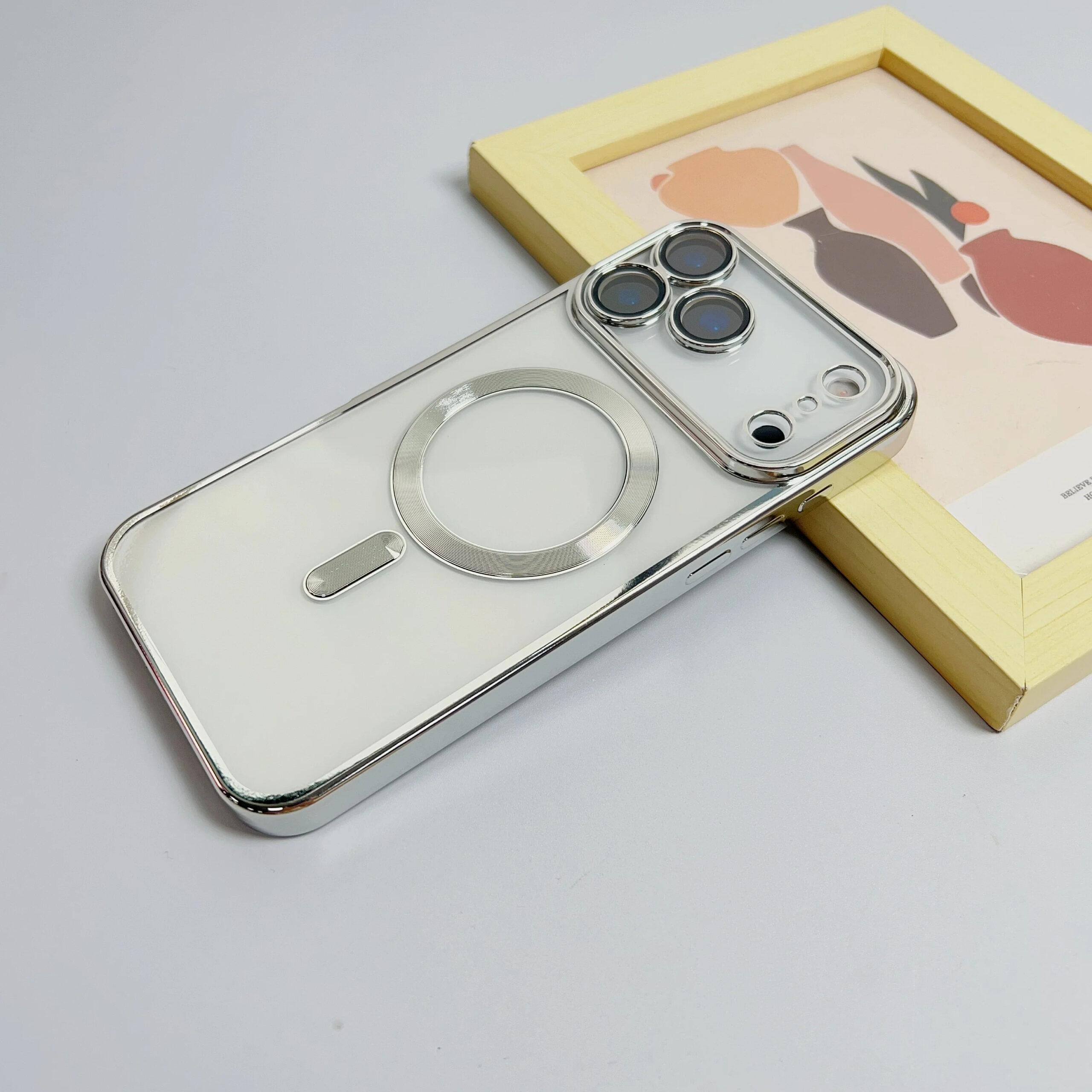 Coque de téléphone magnétique en gros d'usine avec film d'objectif coque mobile transparente en TPU souple électrolytique pour IPhone 17 Pro Max