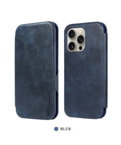 Le plus récent étui de téléphone en cuir de style coque en cuir antichoc avec étui à fente pour carte pour iphone 15 Pro Max