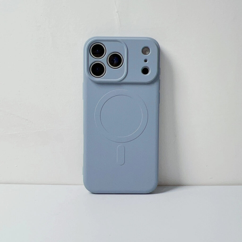 Coque de Téléphone en Silicone Antichoc avec Intérieur en Flanelle, Protection Intégrale, Magnétique et Compatible Charge Sans Fil pour iPhone 17 Pro Max