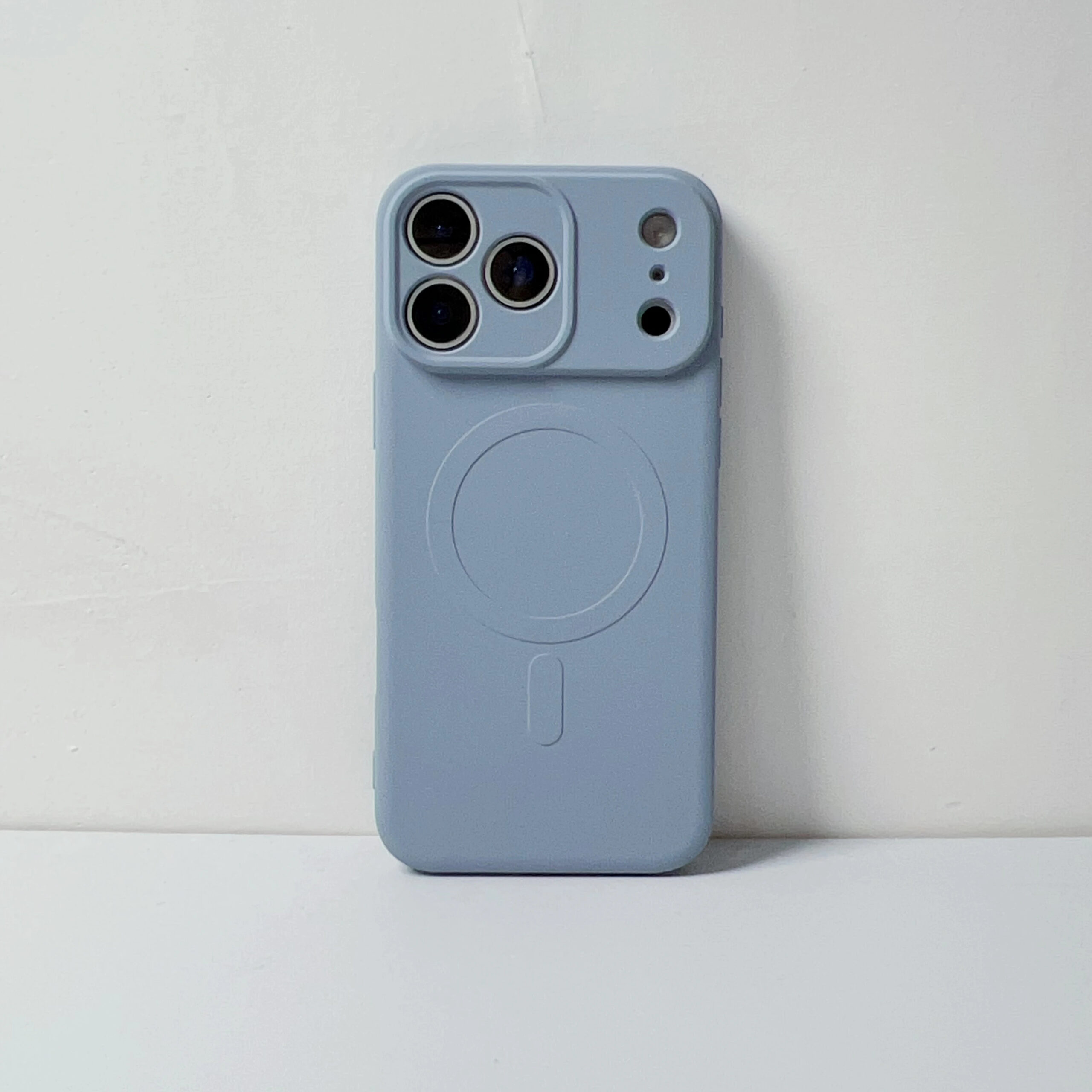 Coque de Téléphone en Silicone Antichoc avec Intérieur en Flanelle, Protection Intégrale, Magnétique et Compatible Charge Sans Fil pour iPhone 17 Pro Max