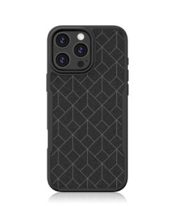 Coque de téléphone de luxe noire en TPU AIR antichoc à quatre coins avec rayures géométriques pour iPhone 17 Pro Max 16 Air 15 14 13 12 11