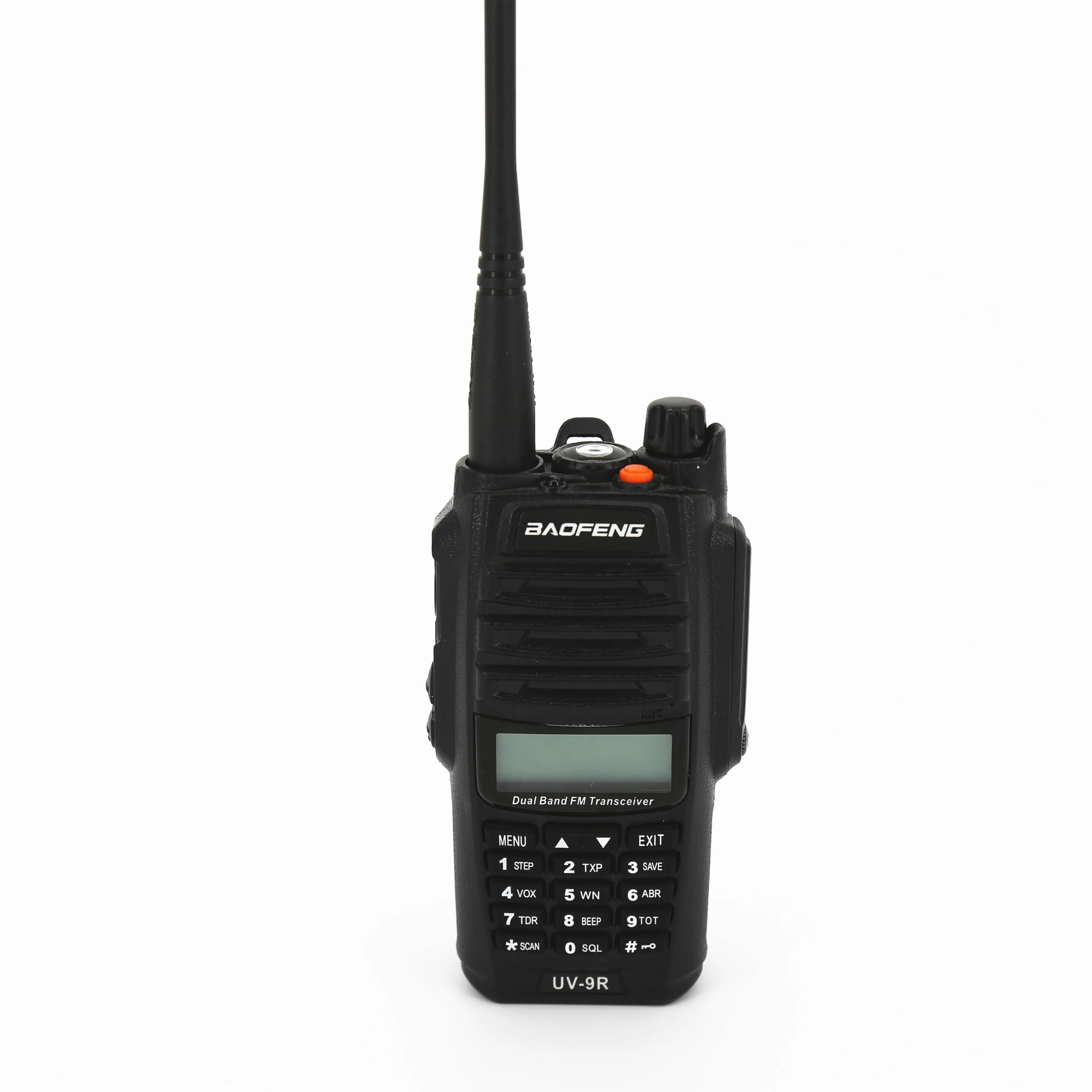 Baofeng UV9RPlus Interphone portable étanche IP51 Talkie-walkie bidirectionnel longue portée avec batterie au lithium noire 3-10 km de portée