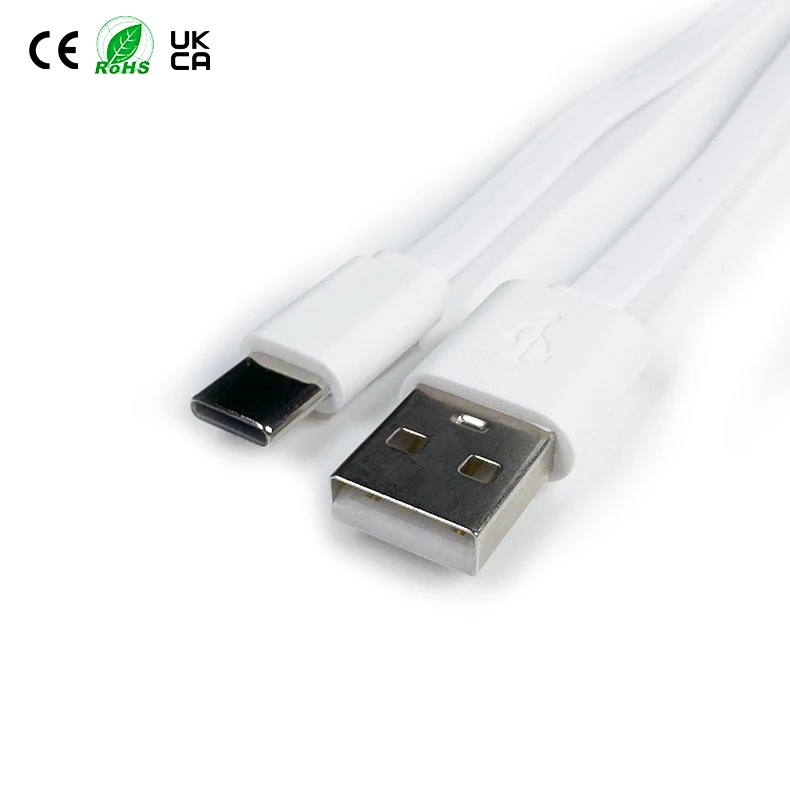 Câbles audio et vidéo USB de type C à chargement rapide et plat