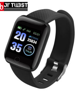 Montre connectée sportive intelligente 116 Plus Square, bracelet intelligent, étanche IP67, réveil, moniteur de fréquence cardiaque D13s