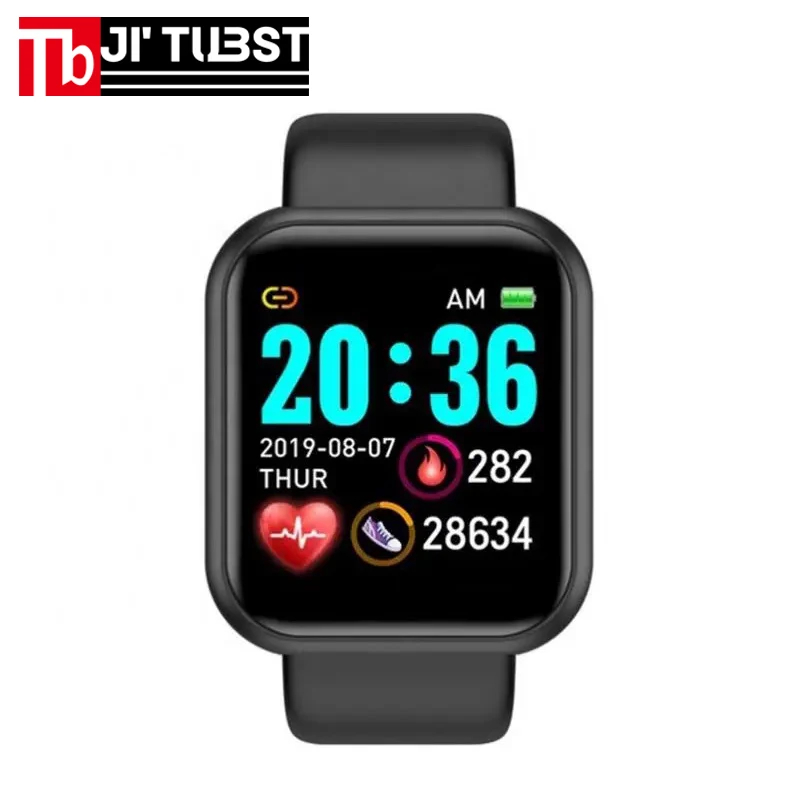 Montre connectée pas chère Mart Watch D20 D20s Y68 Y68s Pro Sport Strap, suivi du sommeil, écran IPS, batterie jusqu'à 4 jours, étanche IP67