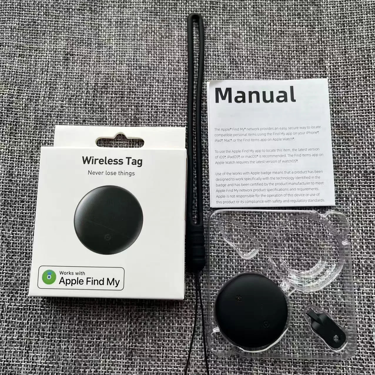 Traceur Intelligent ITag Air Tag Bluetooth GPS Étanche en Plastique, 1 An d'Autonomie, Application Apple Localiser, Anti-Perte pour Voiture, Clés, Animaux