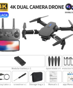 Drone E88 Pro à succès avec caméra HD 4K grand angle, mini-drone pliable RC E88pro pour enfants