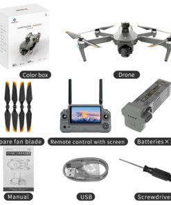 SJY-KF100 MAX 6KM Drone longue portée professionnel 5g Transmission d'image numérique Gps Dronw avec caméra 4k grand 3 axes 50 minutes Fpv