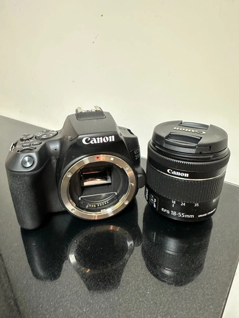 Appareil photo reflex numérique d'occasion 250D, 24MP, vidéo 4K, capteur APS-C, compatible carte SD, pour photographie de portrait
