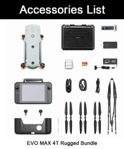 Alternative view of Drone professionnel Autel Robotics EVO Max 4T V2 avec télécommande à rétroéclairage LED, batteries interchangeables à chaud et caméra thermique