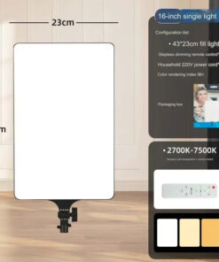 Alternative view of Kit d'Éclairage LED Panneau Plat 16 Pouces 19 Pouces 24 Pouces pour Photographie Avec Trépied Réglable, Dimmable pour YouTube, Tiktok