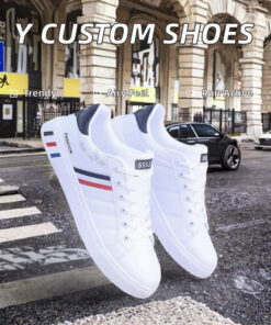 Alternative view of Chaussures de sport décontractées pour hommes, design personnalisé en Y, respirantes et avec semelle intérieure en caoutchouc pour la sécurité, tendance mode, style de marche