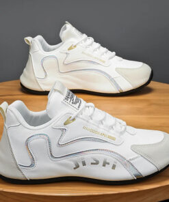 Alternative view of Chaussures Décontractées Tendance pour Hommes Design Sportif Taille 47 Imperméables Tige Souple en PU Semelle en Caoutchouc Loisirs Marche Course Printemps Automne