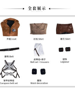 Alternative view of Costume de cosplay Halloween L'Attaque des Titans Eren Mikasa Captain Spandex Personnage d'anime Shingeki No Kyojin pour le marché transfrontalier