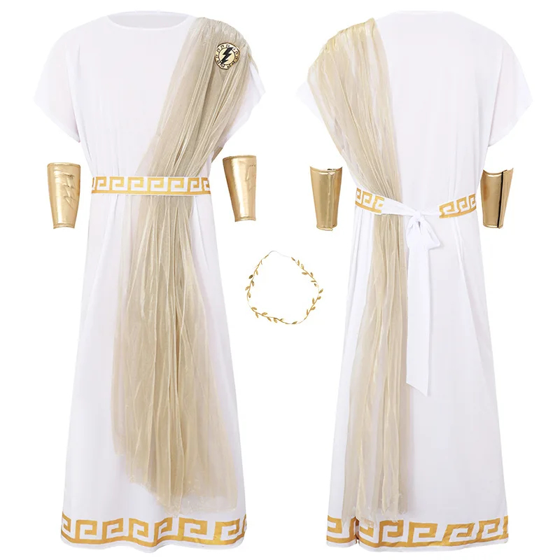 Robes Toga Grecques et Romaines Anciennes, Costume de César pour Halloween, Unisexe Adulte, en Polyester, pour Carnaval, Cosplay, Film et Animation – Image 2