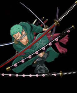 Alternative view of Une pièce Roronoa Zoro Cosplay épée Collection Anime Katana jouet épées pour la décoration