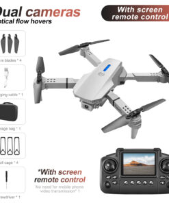 Alternative view of Drone E88 Pro Max pas cher avec écran à distance, caméra double 4K HD, FPV, portée de 150 m, pliable, jouet, cadeaux, moteur sans balais FPV, batterie