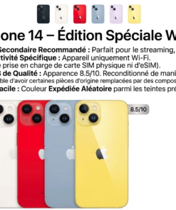 Iphone 14 Wifi d'occasion Grade B Casi Neuf