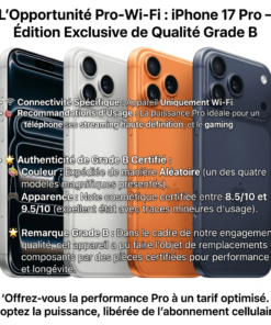 Iphone 17 Pro Wifi d'occasion Grade B Casi Neuf