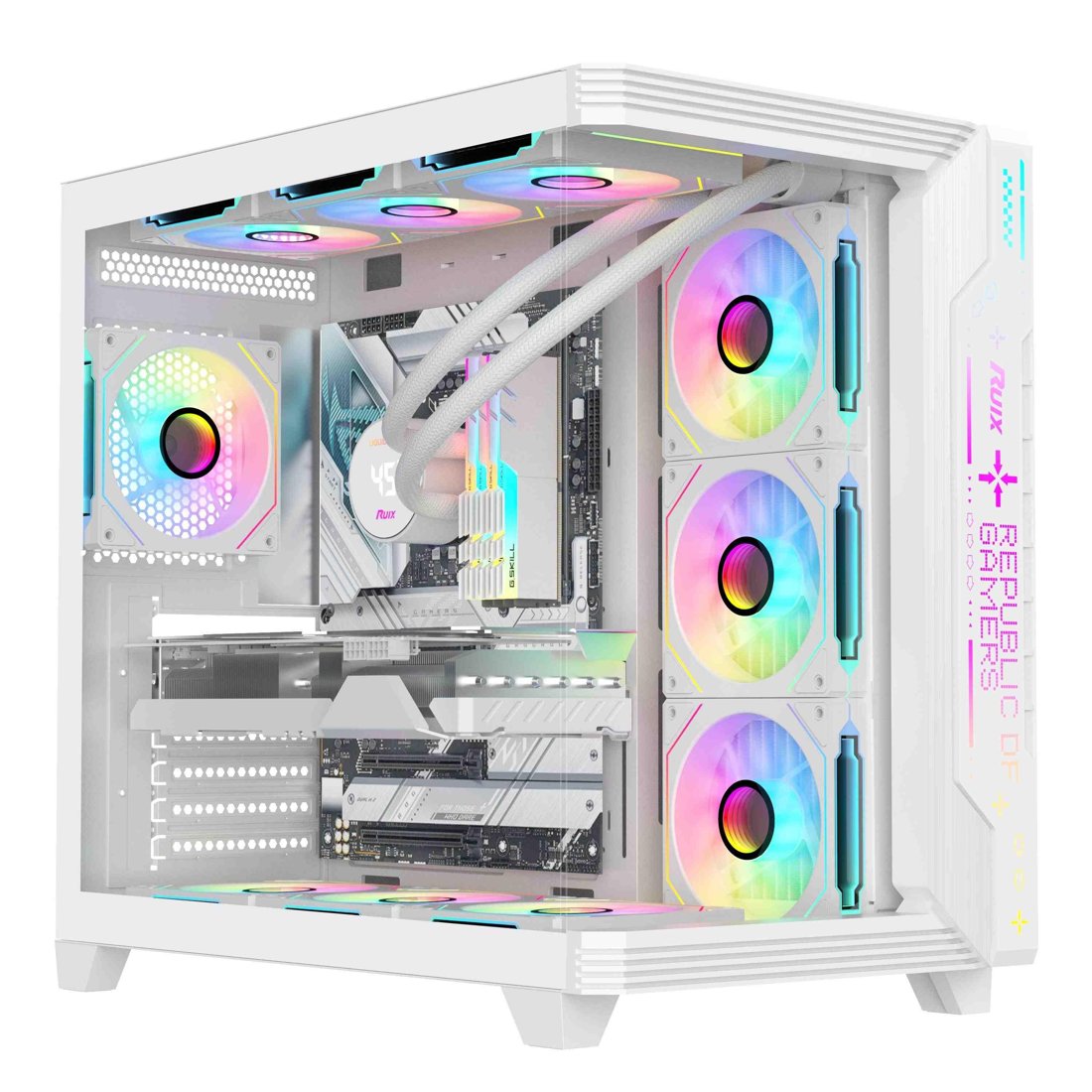 Boîtier PC gaming Ruixi Carnival / Panshi 360 (Blanc) – Image 2