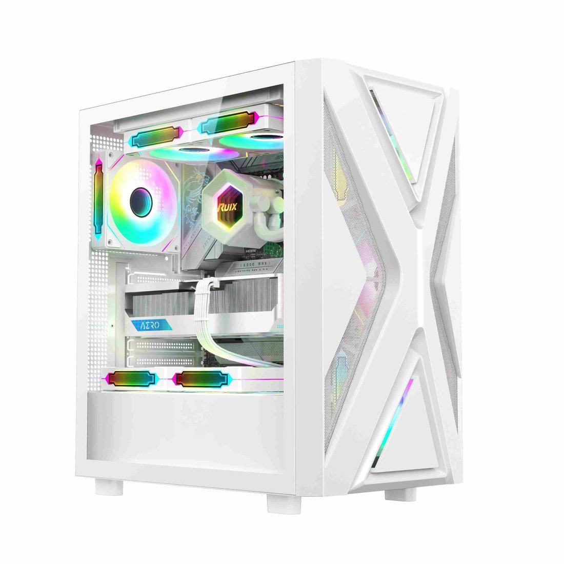 Boîtier PC gaming Ruixi Carnival / Panshi (Blanc) – Image 2