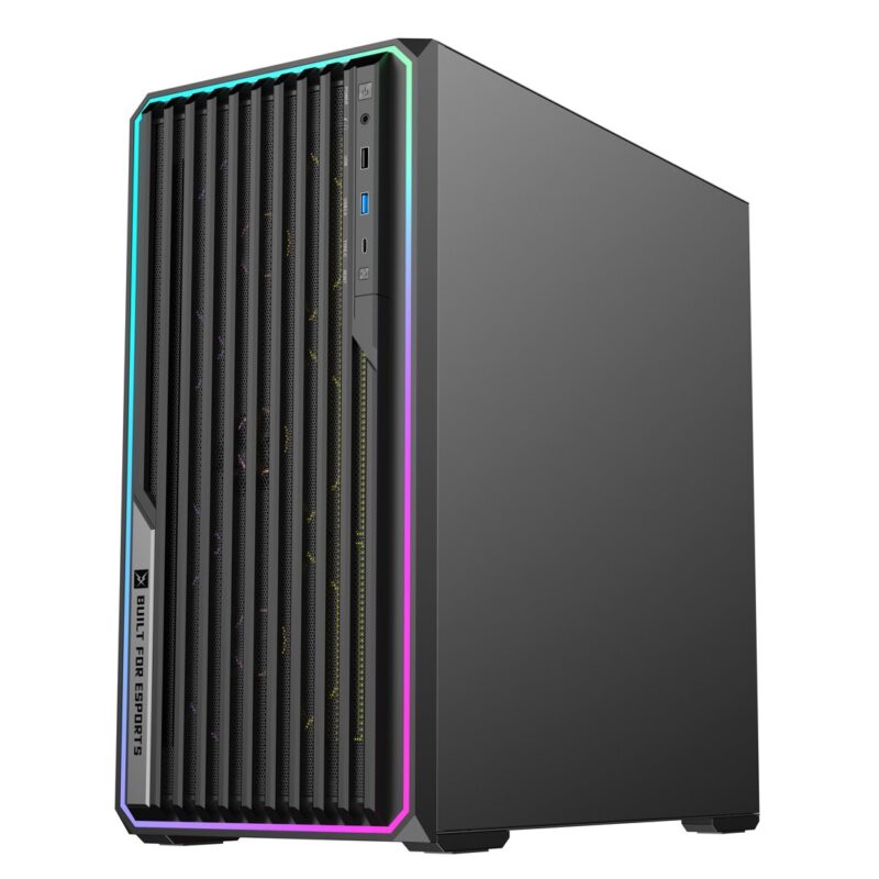 Boîtier PC gaming Ruixi Halo halo 8 (Noir)